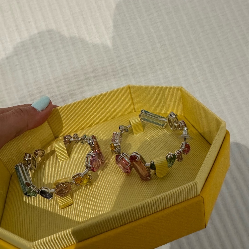 Swarovski hoop earrings